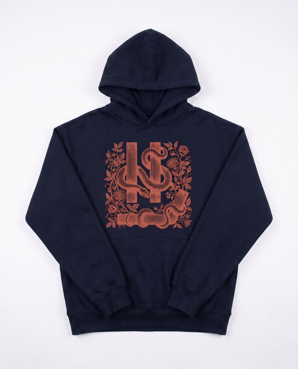 SYMBOL HOODIE navy front