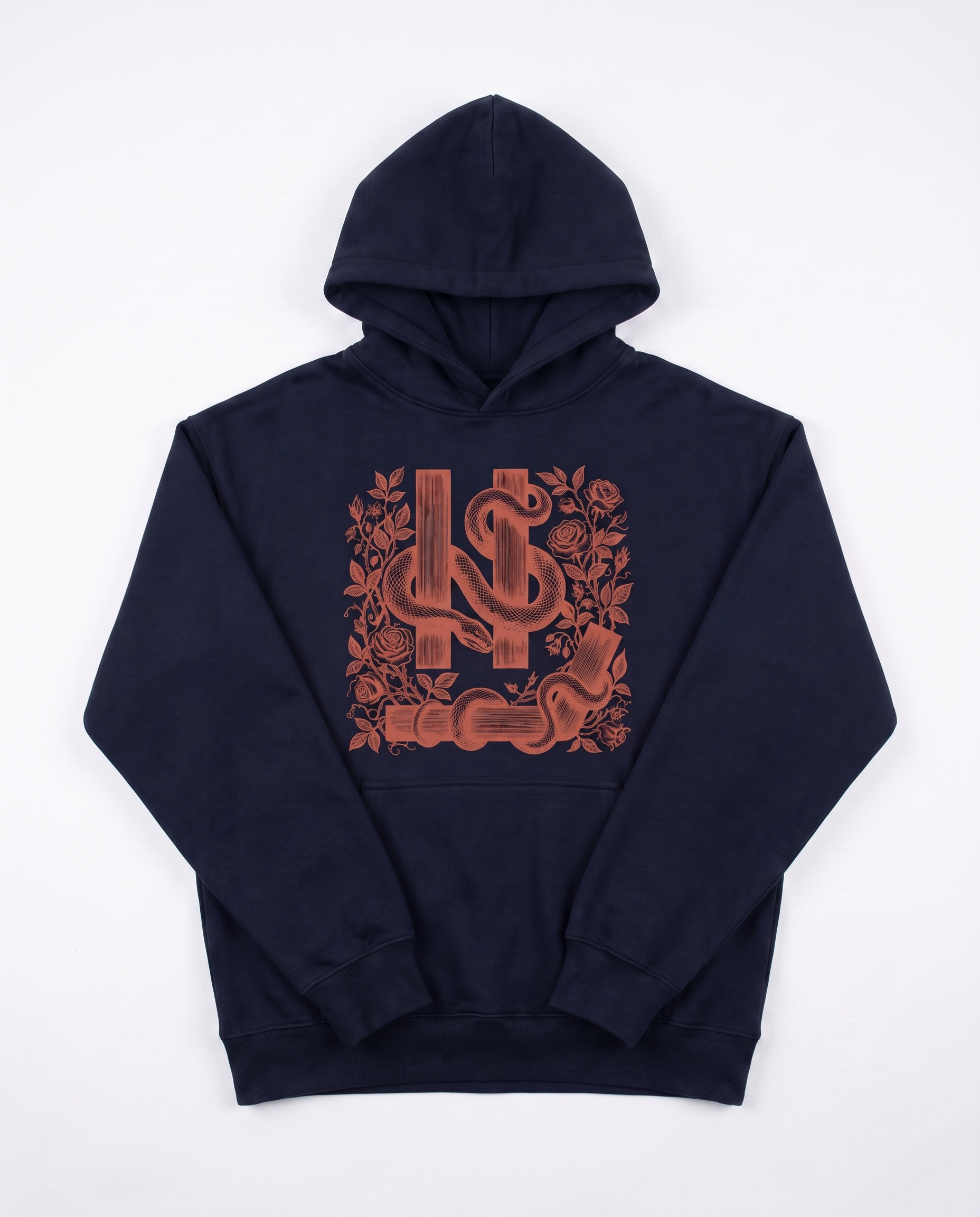 SYMBOL HOODIE navy front
