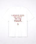 LEFT ON READ white tee front
