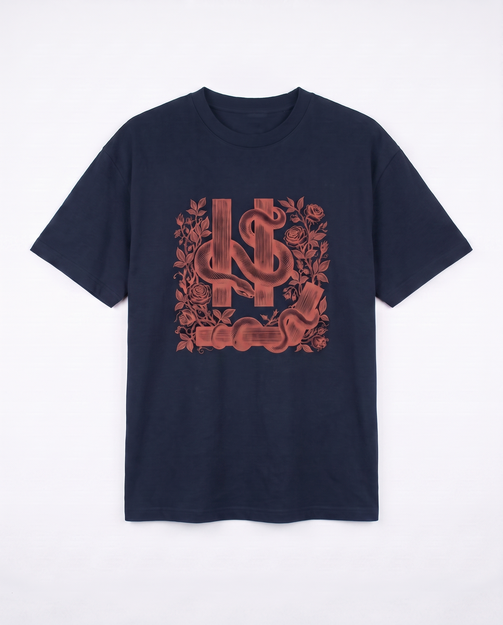 SYMBOL TEE navy front